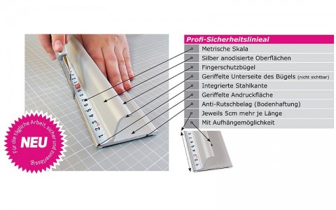 Aluminium Sicherheitslineal